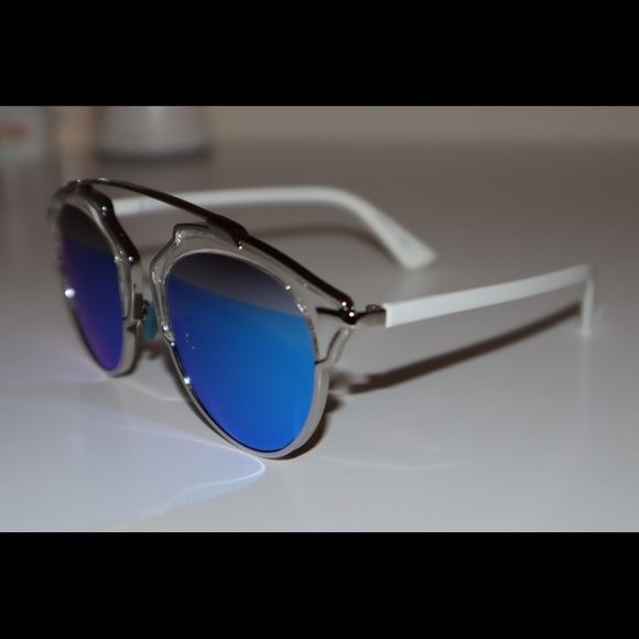 AUTHENTIC DIORSOREAL Blue/Silver LENS Pre-owned - Picture 2 of 7